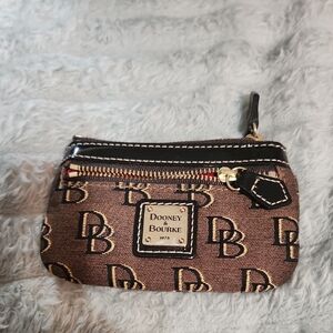Dooney & Bourke Brown and Black Monogram Coin Purse